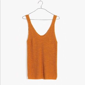 MADEWELL Monterey Sweater Tank in Tungsten Gold!
